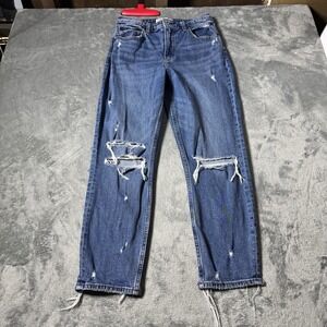 Abercrombie & Fitch The Mom High Rise Curve Love Jeans Medium Distressed 26/2‎ S